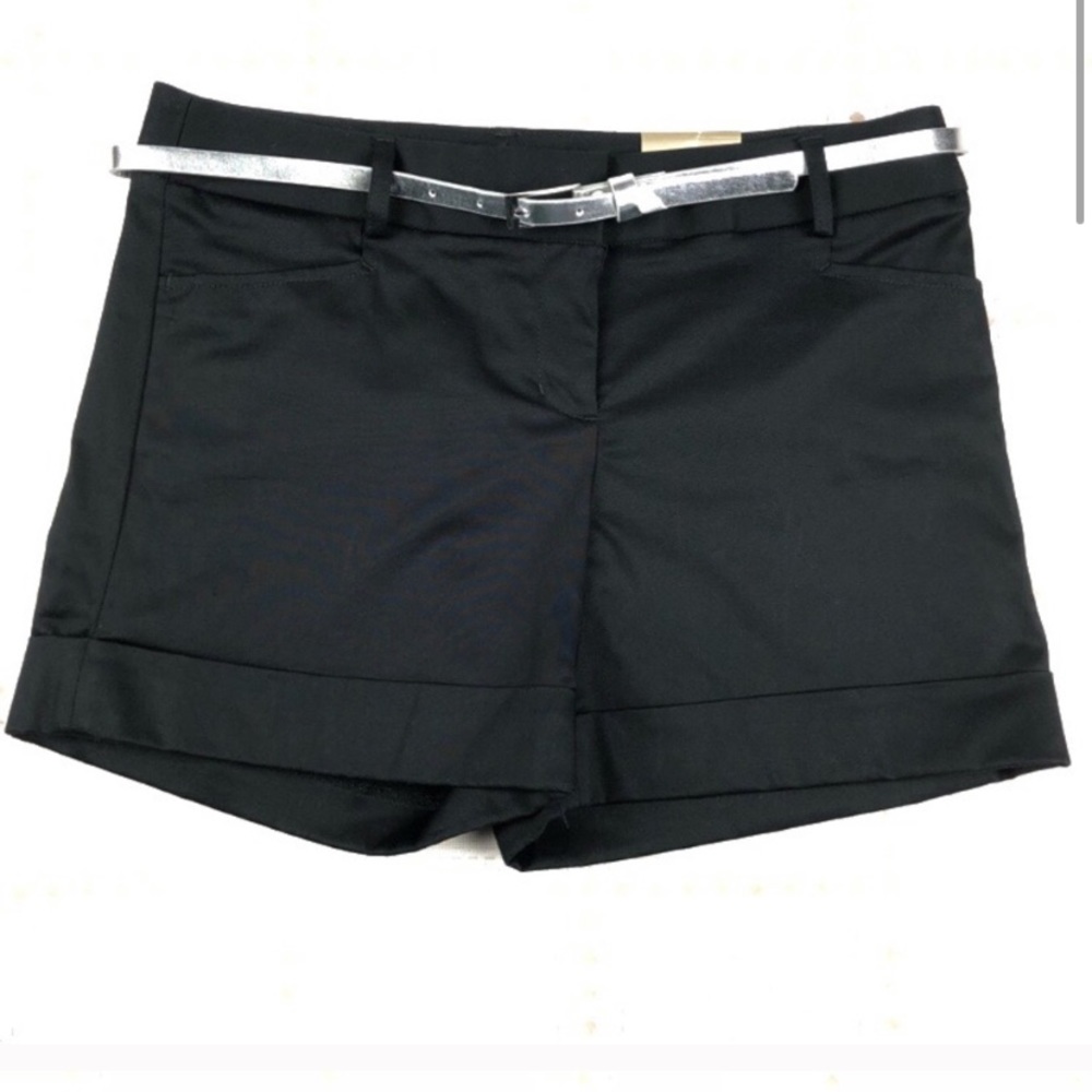 COPY - Express Editor Black Cuffed Shorts Belt Size 2